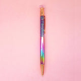 Queen Rainbow Metallic Ball Pen Purple Crystal Diamond