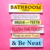 Bathroom Rules - Wall Hanging