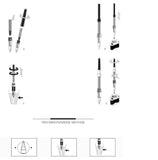 New 2pcs set English & Arabic Calligraphy Fountain Pen