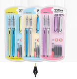 New 2pcs set English & Arabic Calligraphy Fountain Pen