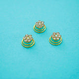 Gold Metal Diamond Twists Coils Spirals - Swirl Hair Clip