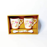 Flamingo Floral - Ceramic Mug Set of 2