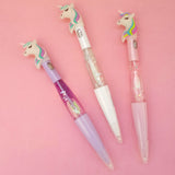 Cute Unicorn Led Light Ballpoint With Glitter