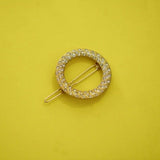 Gold Diamond Circle - Hair Clip