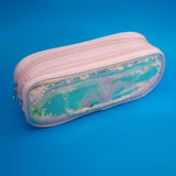 Tropical Confetti Water Flamingo Double Pocket Pouch