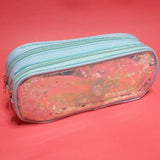 Tropical Confetti Water Flamingo Double Pocket Pouch