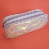 Tropical Confetti Water Flamingo Double Pocket Pouch