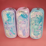 Tropical Confetti Water Flamingo Double Pocket Pouch