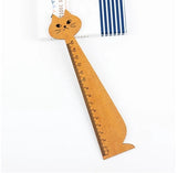 Cat Straight Ruler Wooden