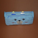 Cute Cat Eyes Plush Double Pocket Pouch