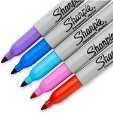 Sharpie Fine Electro Pop Marker, Assorted, 5 Markers