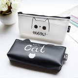 Black & White Cat Silicon Pencil Pouch