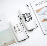 Black & White Cat Silicon Pencil Pouch