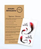Believe Feather Temporary Tattoo