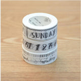 Calendar Planner Rice Paper Masking Tape