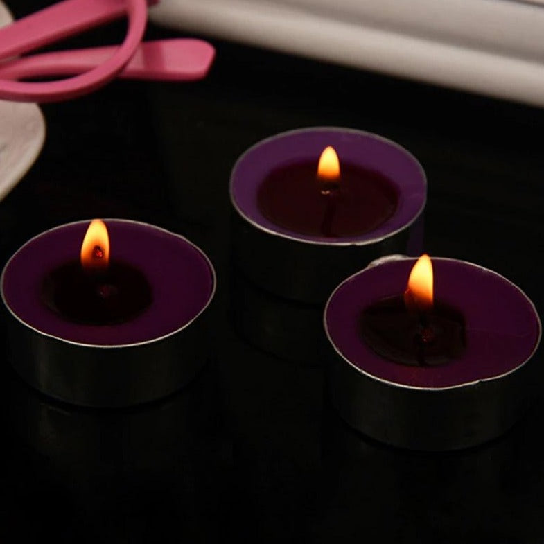 Colored Scented Tealight Aromatherapy Candle Set of 3