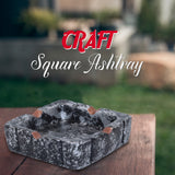Craft Square Double Line-Ashtray - Home Decor