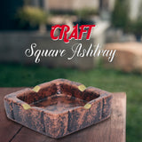 Craft Square Double Line-Ashtray - Home Decor