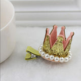 Cute Crown Pearl Crystal Hairpins