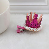 Cute Crown Pearl Crystal Hairpins