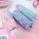 Pompom Unicorn Sequin Pouch