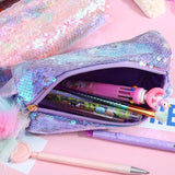 Pompom Unicorn Sequin Pouch