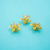 Gold Metal Flower Twists Coils Spirals - Swirl Hair Clip