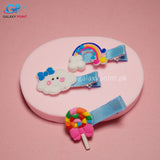 Bows N' Rainbow- Hair Clips