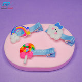 Bows N' Rainbow- Hair Clips