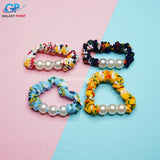 Pearl Floral - Hair Scrunchie
