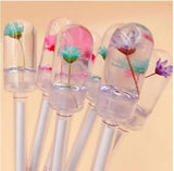 Dried Flowers In Glass Gel Pens