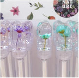 Dried Flowers In Glass Gel Pens