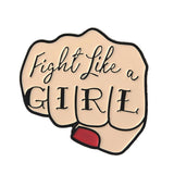Fight Like A Girl Enamel Pin