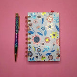 Floral Fantasies Gold Foil Series Pocket Spiral Journal