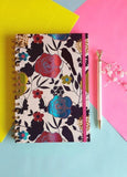 Floral Fantasies Gold Foil Series Spiral Journal