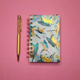 Floral Fantasies Gold Foil Series Pocket Spiral Journal
