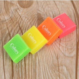 Colors Fluorescent Jelly Eraser Set of 4