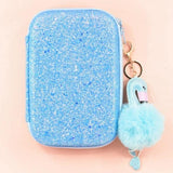 Glitter Flamingo Fluff Large Pouch