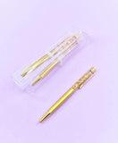 Gold Flakes Metal Ball Pen