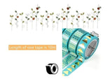 Gold Foil Turquoise Blue Washi Tape
