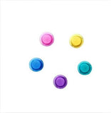Gold Leaf Round Transparent Color Magnets Set of 5