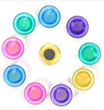 Gold Leaf Round Transparent Color Magnets Set of 5