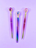 Confetti Metal Globe Ball Pen