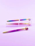 Confetti Metal Globe Ball Pen