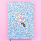 Ice Cream Glitter Hard Cover Journal