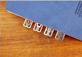 Elements Mini Metal Book Line Marker / Bookmarks Set of 4