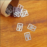 Elements Mini Metal Book Line Marker / Bookmarks Set of 4