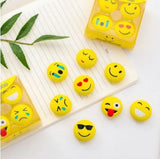Mini Cute Cartoon Smile Face Emoji Eraser Set of 4