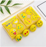 Mini Cute Cartoon Smile Face Emoji Eraser Set of 4