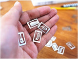 Elements Mini Metal Book Line Marker / Bookmarks Set of 4